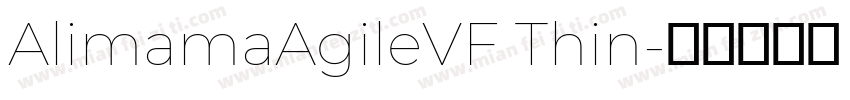 AlimamaAgileVF Thin字体转换